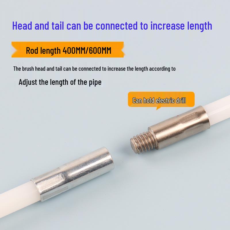 Extendable Hand-Bent Chimney, Duct, Boiler, and Range Hood Cleaning Brush