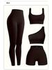 Women's Seamless Yoga Set: High-Elastic Vest and Breathable Sweat-Wicking Gym Tights.