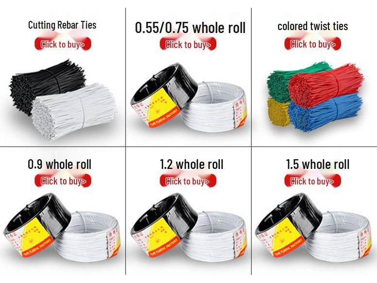 Kunststoffbeschichteter Eisendraht zum Binden von Reben, für Elektroinstallationen und feine Bindungen - Weiß & Schwarz