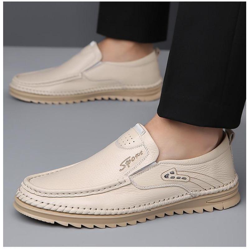 Herren Sommer Business Casual Atmungsaktiv Rutschfest Outdoor Oxford Schuhe mit Weicher Sohle Slipper Herrenschuhe
