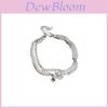 Rosenblüten-Doppellagen-Armband Kupfer Zirkonia Schmuck für Damen