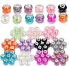 20pcs/Lot Transparent Color Faceted Resin Beads Big Hole Spacer Loose Beads for Jewelry Making DIY Bracelet Necklace