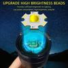 Upgraded Super Bright Flashlight USB Rechargeable with Side Lamp Built-in Battery Torch for Outdoor Emergency Camping Use