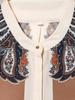 European Autumn/Winter 2025 Women's Temperament Waist-Cinching Printed Patchwork Long Dress