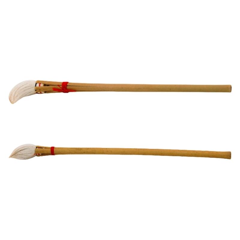 Ceramic Art Brush Wood Handle Pottery Glaze Brush for Pottery Painting Ceramic Glazing Chinese Inks Painting Brush