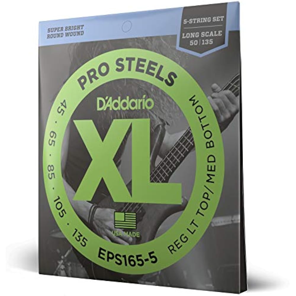 D Addario Daddario Bass Strings Prosteel Long Scale 5 Strings .045-.135 EPS165-5 [Domestic Genuine]