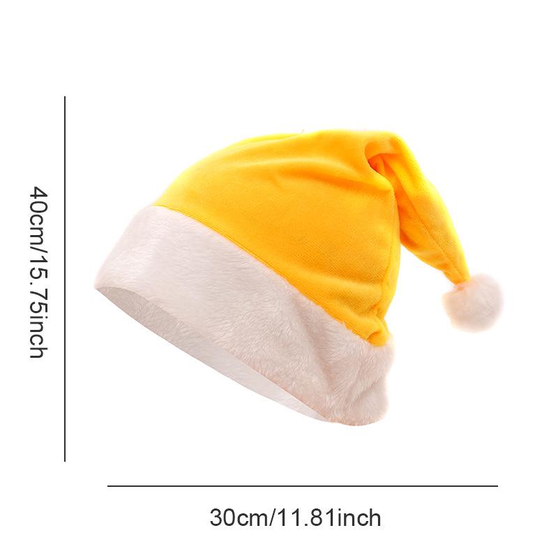 Adult Christmas Hat with Colorful Stars - Super Soft Fabric for Holiday Parties
