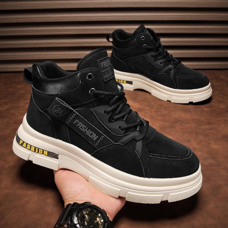 High-top winter velvet thickened warm cotton shoes fur integrated snow boots labor insurance Martin boots