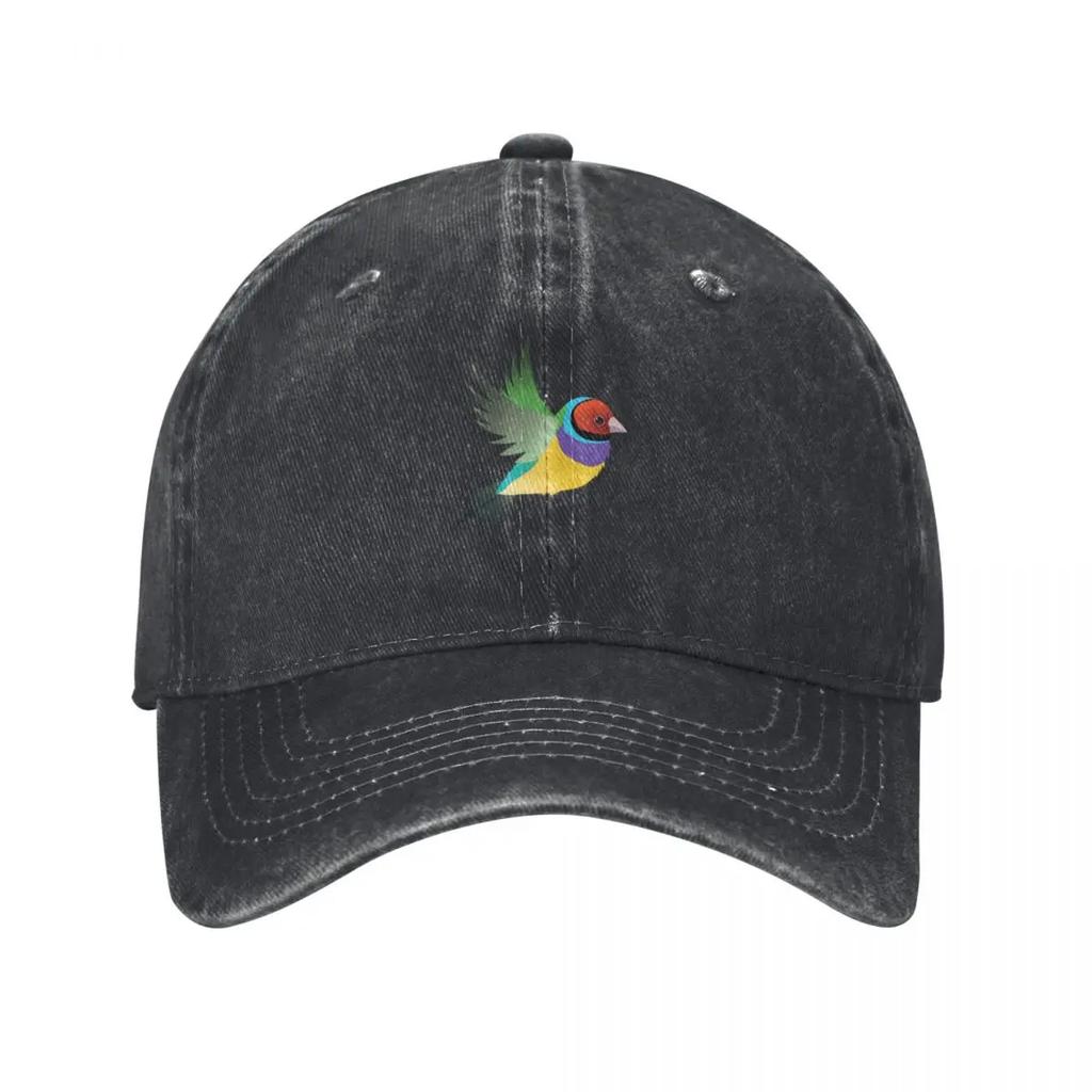 Flying Gouldian Finch Baseball Cap Black Winter Hats for Unisex Brand Unisex Cap Custom Caps Girl Unisexs