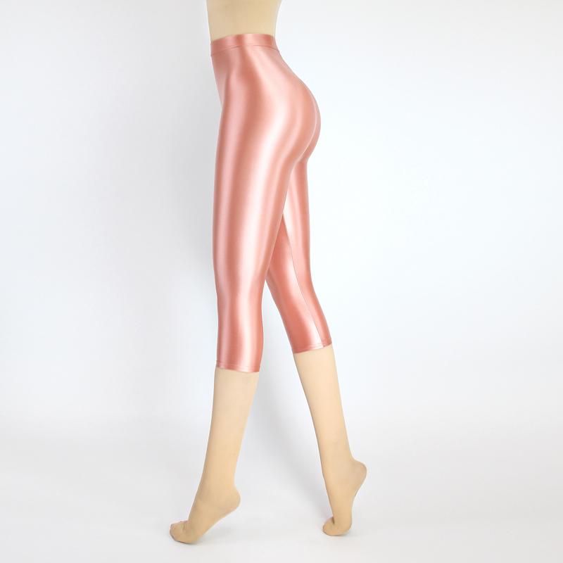 Satin Silky Smooth Women Pants Sexy Tight High Waist Gloss Pants Capris Yoga Sports Joggers Sweatpants Women Pants Bottoms