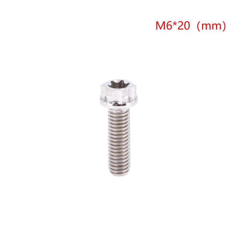 Versatile M6 Titanium Flanged Hexagon Head Bolts Suited for Bike Moto Car Projects