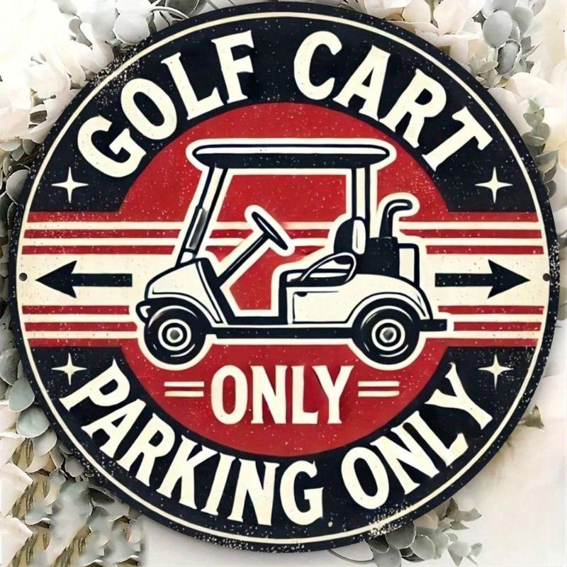 

Retro Metal Wall Art Golf Car Round Sign Home Garage Bar Cafe Decor