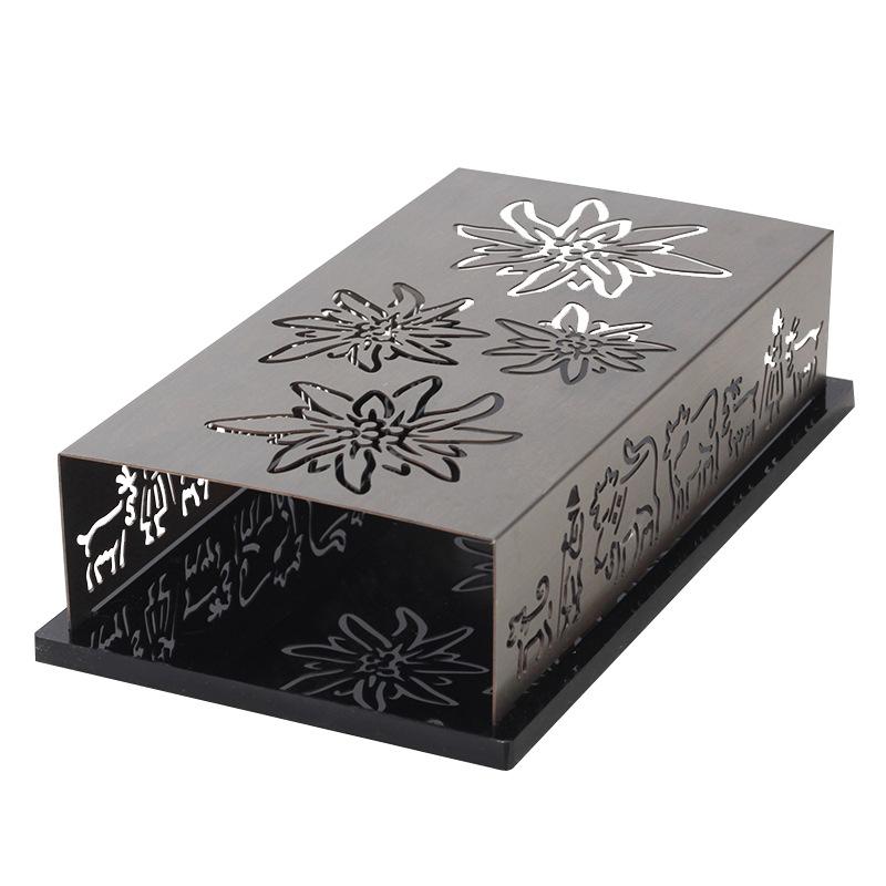 

Современное простое украшение из нержавеющей стали, резные украшения для хранения, модель дома, комнаты, спальни отеля, художественная коробка для украшения