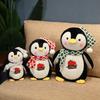 Cute Christmas Penguin Doll Influencer Christmas Scarf Penguin Baby Christmas Hat New Year Doll Throw Pillow Girl Gift