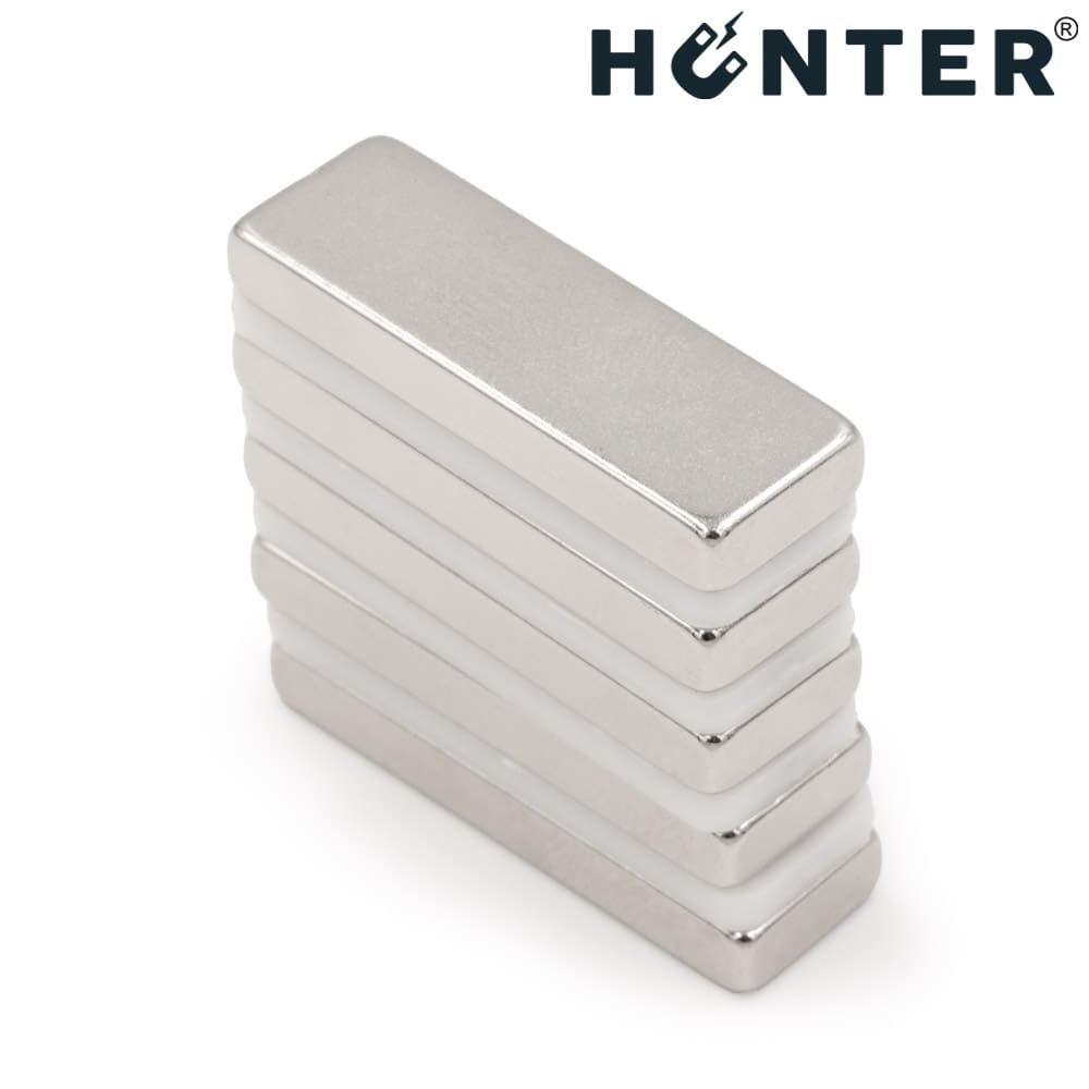 Magnes Neodymowy Płytkowy 30X10X4Mm, Sztabkowy, Prostokątny, Hunter