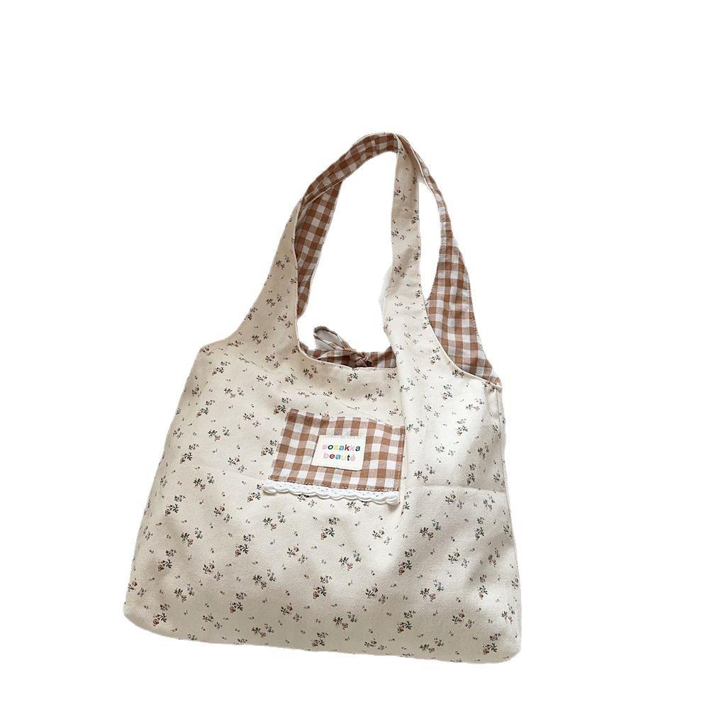 22 Flower Art Canvas Floral Vest Bag Fairy Bag Student Portable Large Capacity Commuter Shoulder