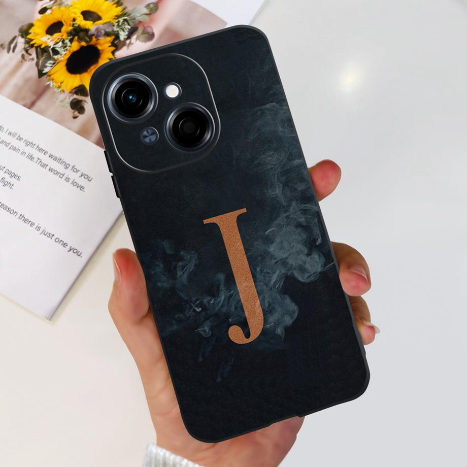 Initials Letter Pattern For Tecno Spark GO 1 Bumper Case Tecno Spark GO 2025 Soft TPU Coque Cover Capas Silicone Funda