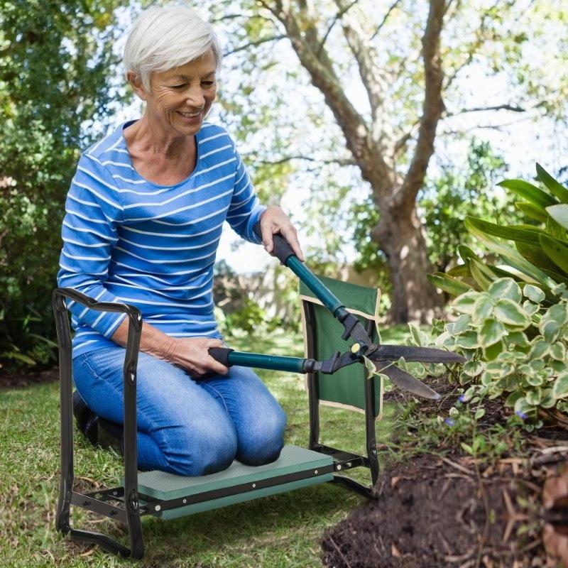 Outdoor Garden Kneeling Stool Sit Kneeling Garden Gardening Kneeling Chair, Bench With Kit Multifunctional Folding Kneeling Stool