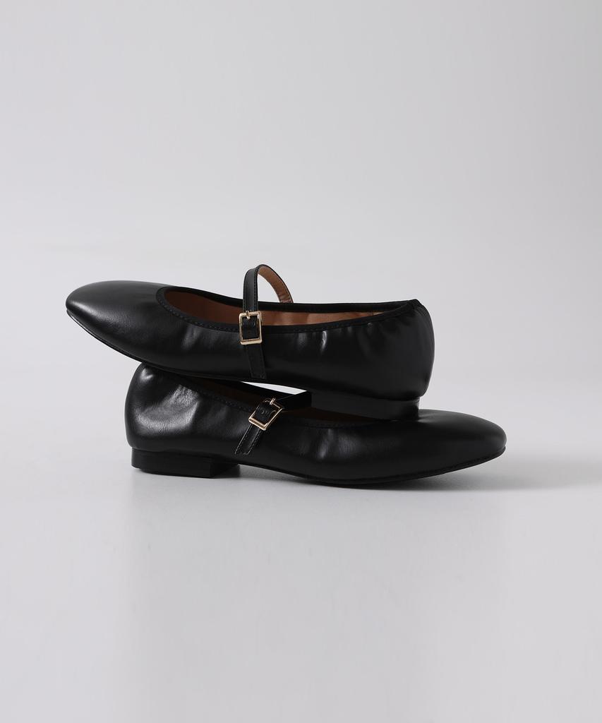 Chaakan Lunel Mary Jane Shirred Flats Plltr3D867 (B Type)