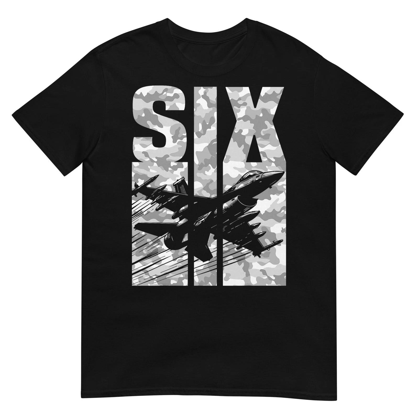 

Military Fighter Jet Camo Six Year Old Boys 6th Birthday T-Shirt L