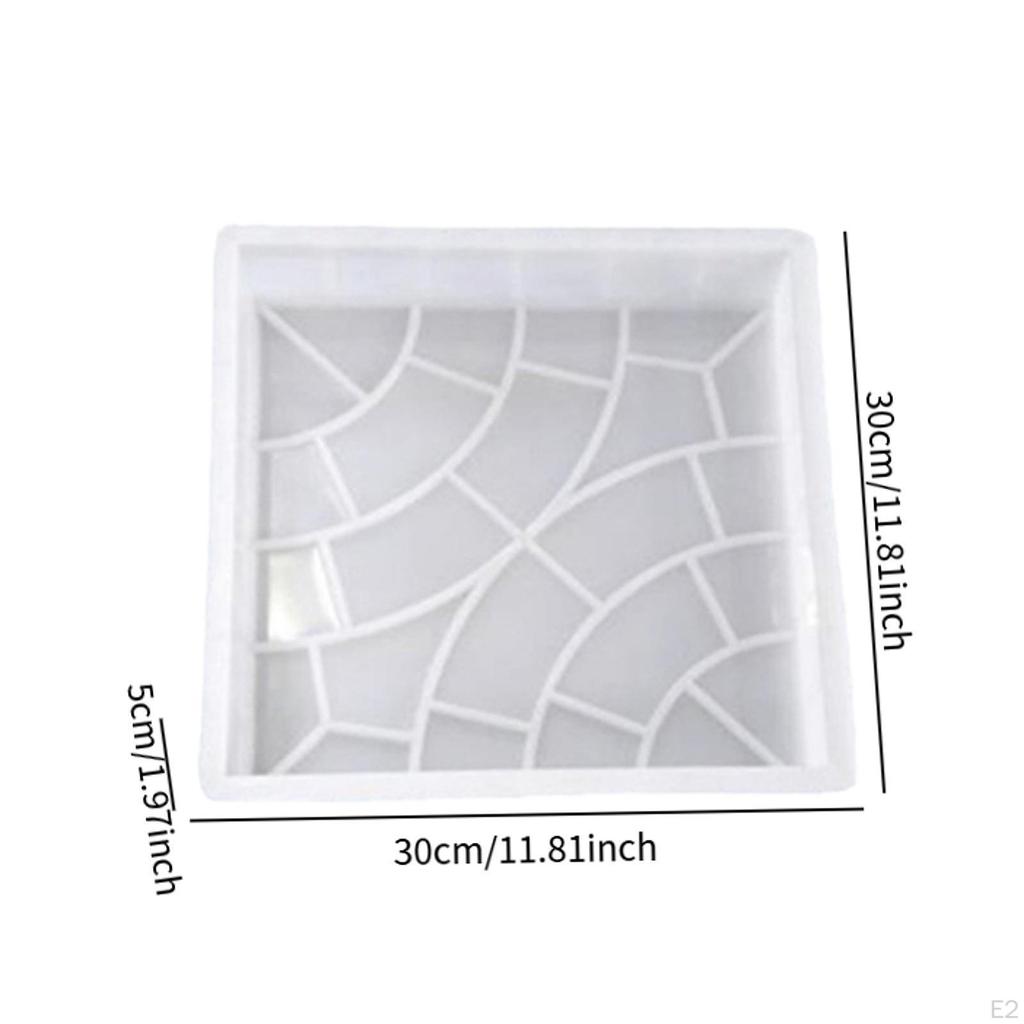 Concrete Brick Model, Stepping Stone Paver, Square Landscape Pavement Walkway Garden Paving Model