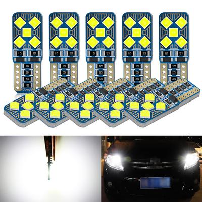 10 Pz T10 W5W LED Canbus Lampadine per BMW Mercedes Interni Auto Lettura Parcheggio Luci di posizione laterali Bianco Blu Lampada Tronco Nessun Errore 12 V