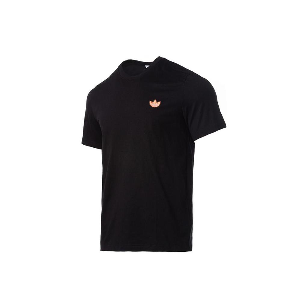 Adidas Originals Trefoil Logo Printed Short Sleeve T-Shirt Men Tops Black FK9984