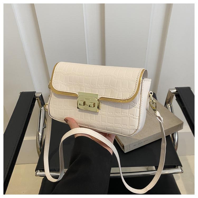 Сумка женская простая сумка через плечо простая модная маленькая квадратная сумка повседневная ретро сумка через подмышку белый