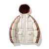 Men's Jacket Splicing Striped Contrasting Color Padded Jacket Couple Loose Bread Jacket Padded Jacket