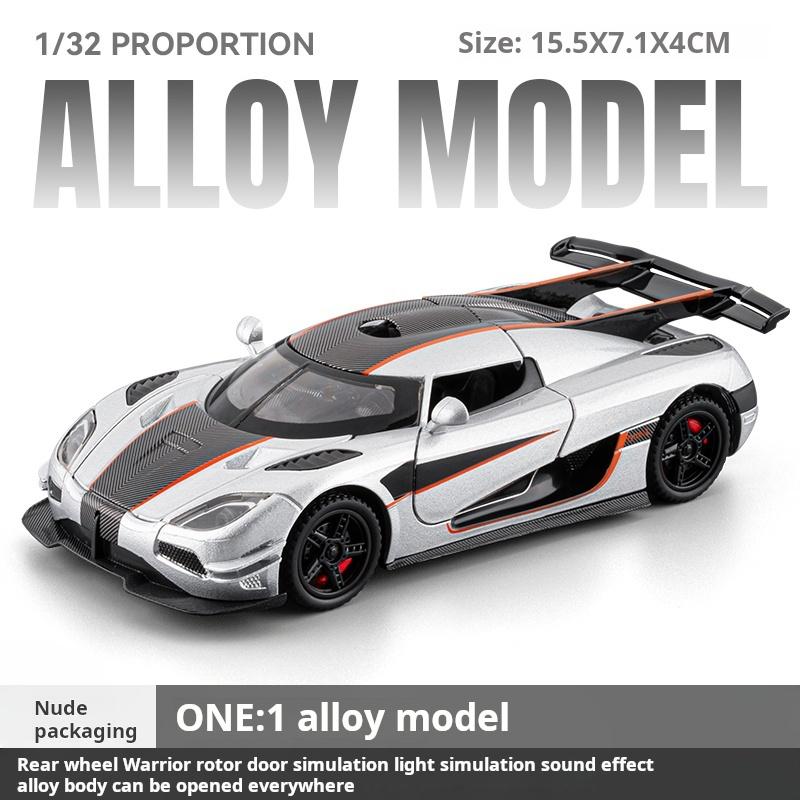 

1:32 Koniseg One:1 Simulation Alloy Car Model Super Car Pull Back Toy Car Collectible Decoration & Gift for Boys