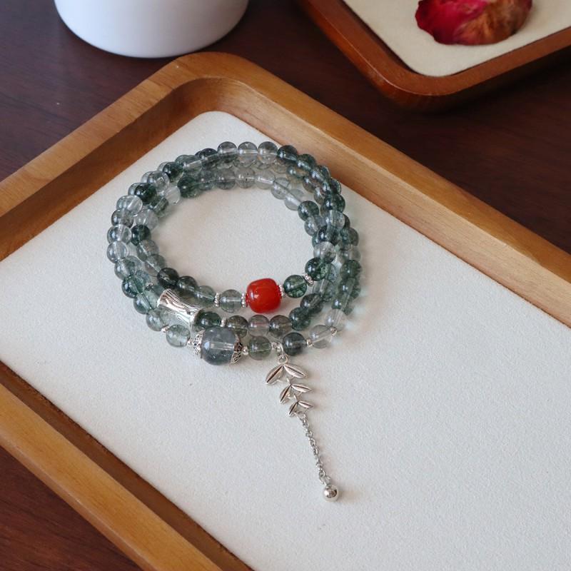 Three-Loop Crystal Bracelet New Chinese Style Agate
