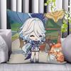 Anime Game F-Furina Pillowcase Double-sided Cushion Cover Polyester Home Decor for Living Room Sofa Bedroom Bed
