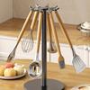 Large Capacity Rotating Utensil Storage Rack Space Saving Spoon Hanging Rack  for Kitchen
