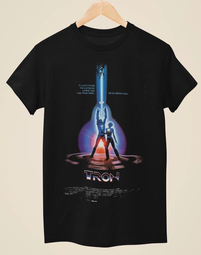 Tron Movie Poster Inspired Unisex Black TShirt S