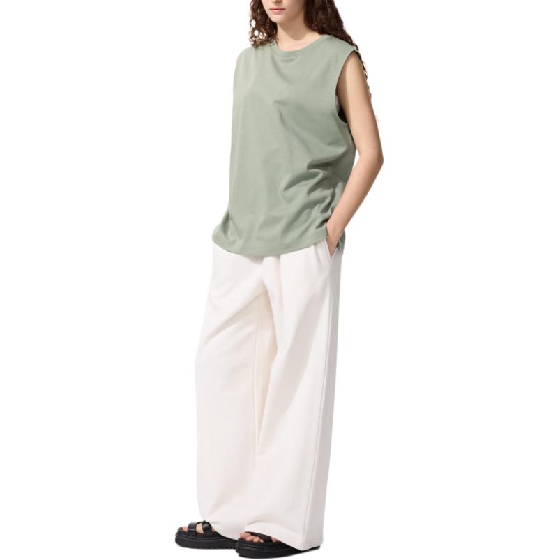 Uniqlo Airism Series Solid Color Crew Neck Pullover Vest Unisex Tops 457517-53