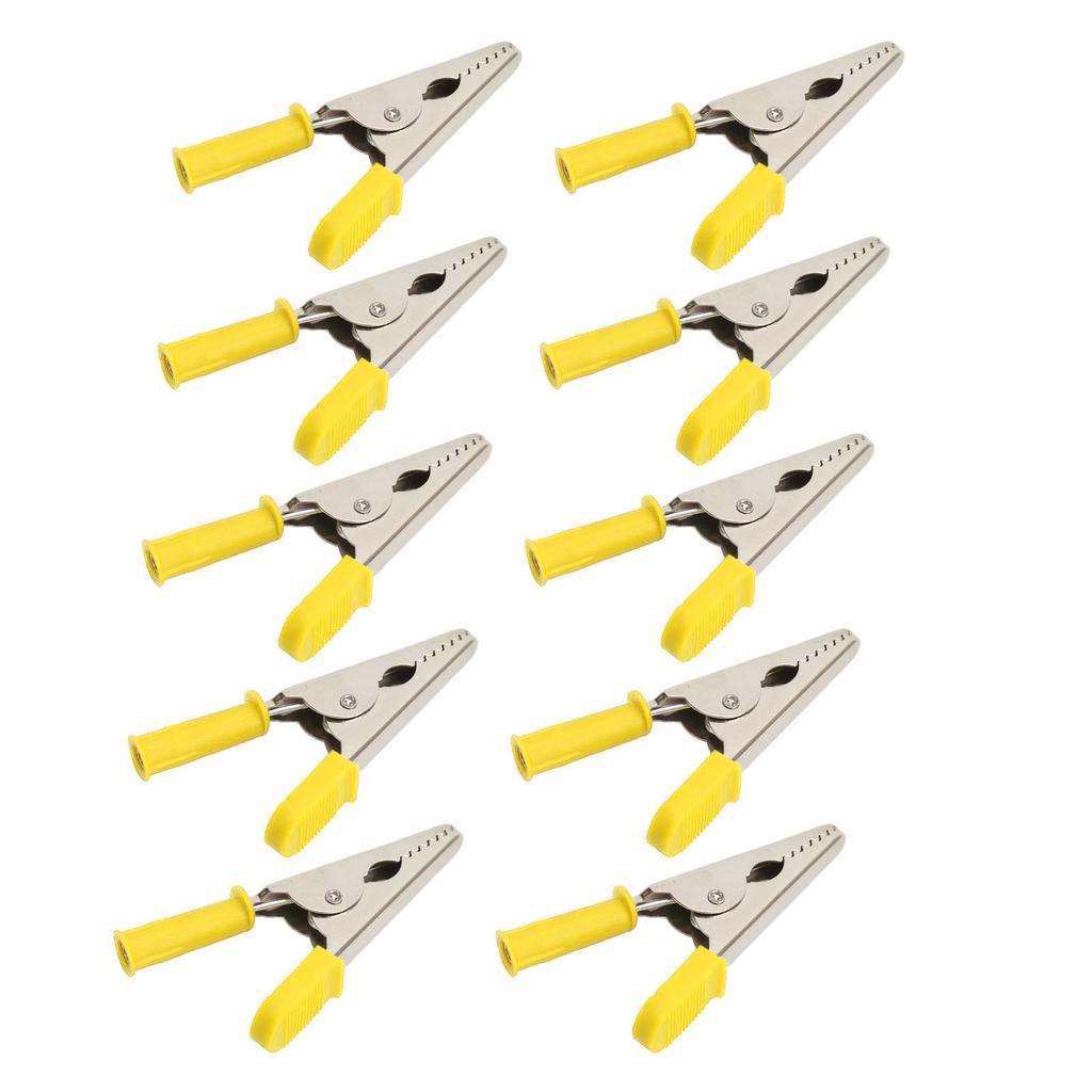 10 Pcs Crocodile Clip J.60047 20mm Opening Brass Battery Test Clamp for Electrical Testing