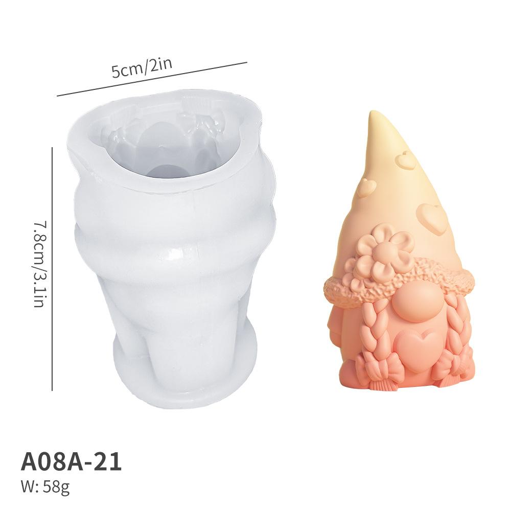 New Faceless Dwarf Candle Silicone Mold Handmade 3D Santa Claus Aromatherapy Cream Resin Doll Mold Christmas Party Crafts Gift