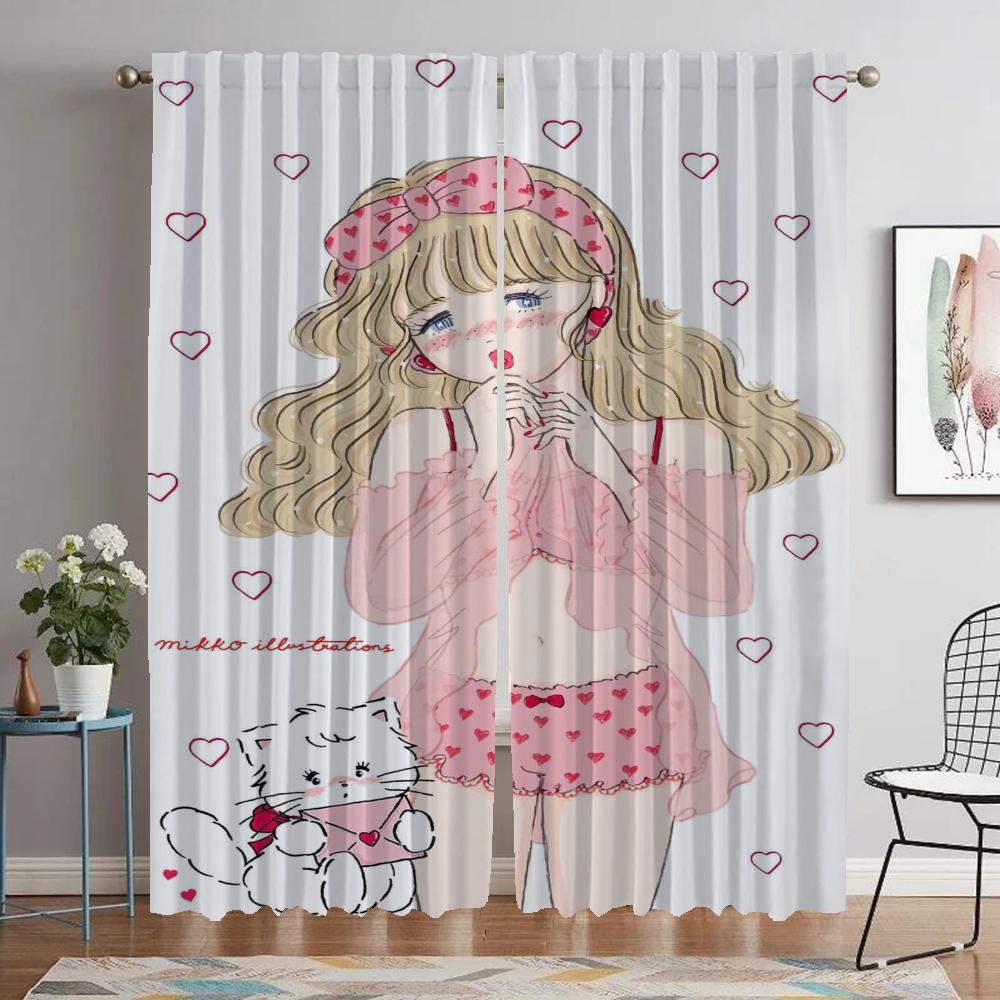 

Anti-mosquito Curtains for Camera Mikko Curtains Child Room Halloween Decoration Blackout Curtain Shades Partition Living Modern W50xH70cmx2pcs-CL