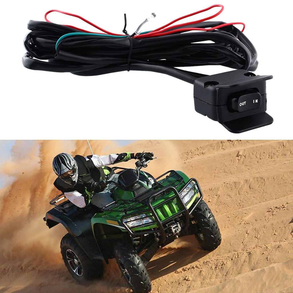 Vylepšený 12V solenoidový stykač relé a kolébkový spínač navijáku, snadná instalace, vhodné pro čtyřkolky a UTV