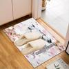 1PC Custom Name Elegant Horse Blossoms Theme Floor Mat Ideal for Living Room, Game Rooms, Office, Bedroom Floor Mat Playful Design