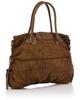 Sac cabas - Le Temps des Cerises - TAKA - Marron - Toile - Cuir de vachette
