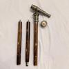 Brass Rosewood Walking Cane with Telescope Compass Vintage Nautical Cane
