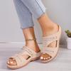 2025 Summer Plus Size PU Wedge Platform Chunky Sole Women's Sandals – Soft, Comfortable, Versatile, Open Toe