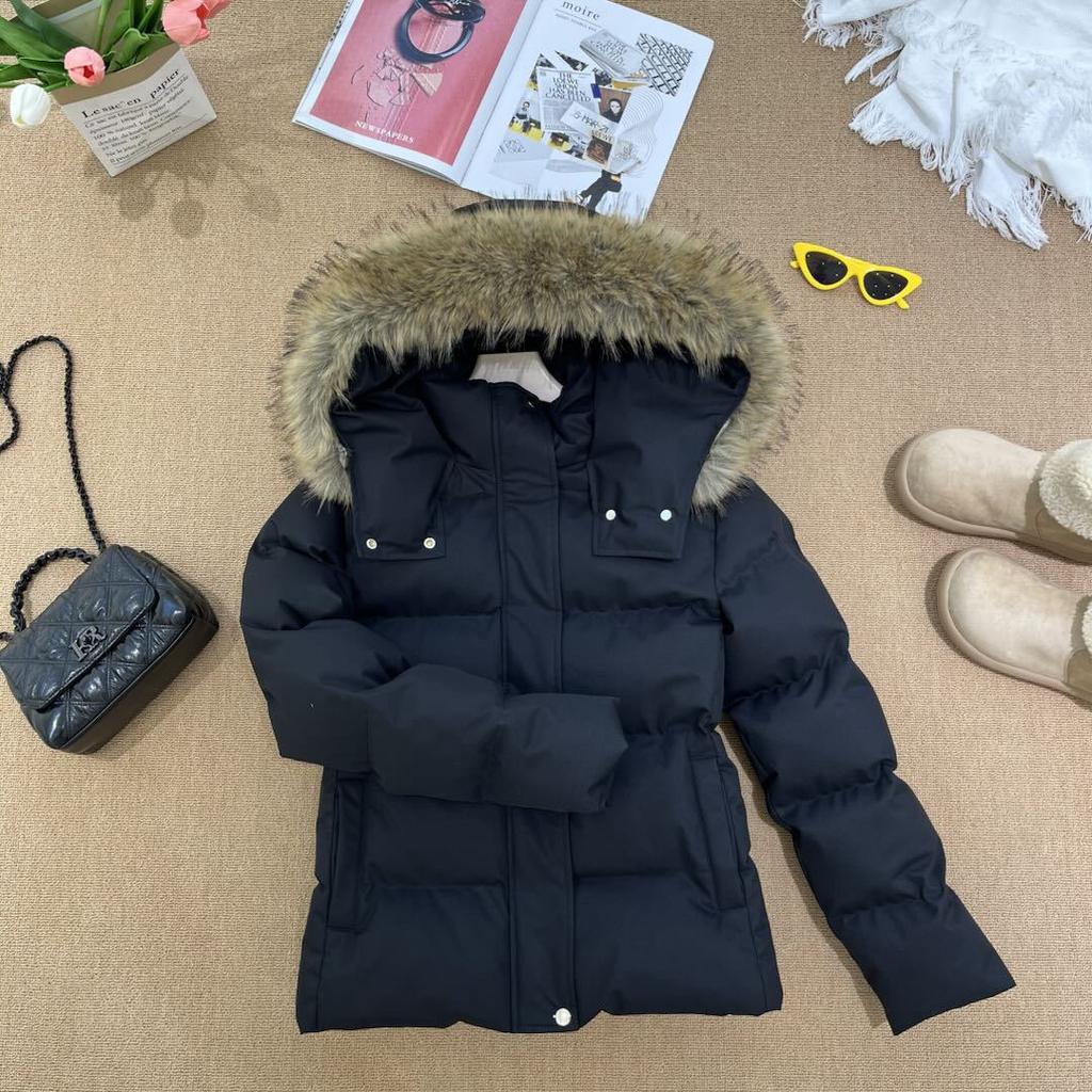 waist thin cotton clothes winter new short removable thickened fur collar warm jacket cotton clothes