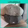 Vintage Geometric Beret Hat With Warm Polyester For Women Spring Autumn Fashion