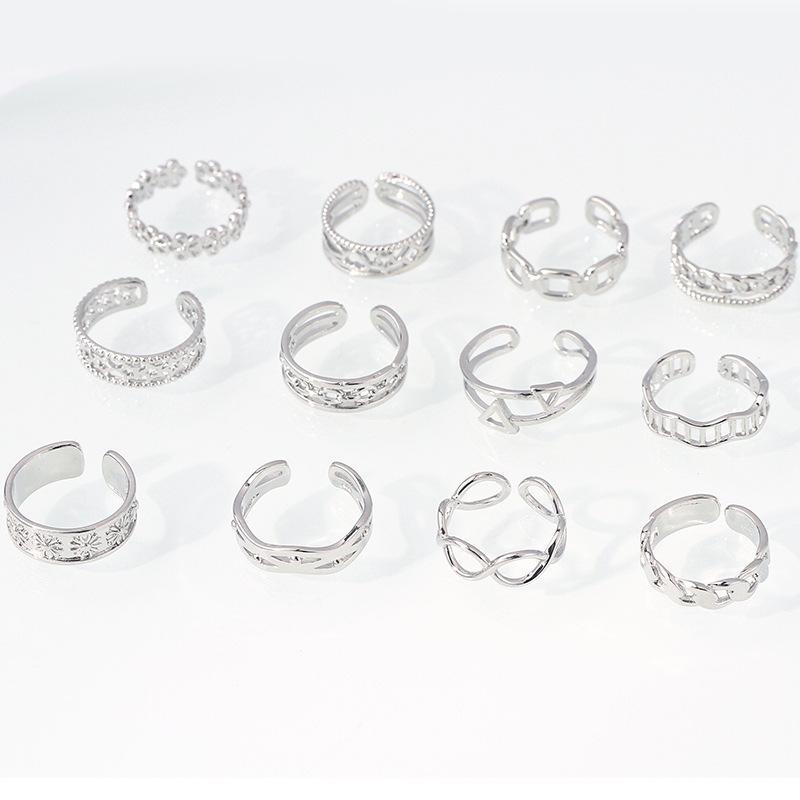 Verstellbare Kupfer Zehenringe Hypoallergen Verschiedene Moderne Designs Perfekt für Mädchen Tägliches Tragen Fußdekoration Geschenke