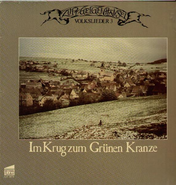 

Виниловая пластинка ZUPFGEIGENHANSEL Volkslieder 3 Im Krug Zum Grunen Kr GF0074 PLANE 1978 Германия Рок Б/у
