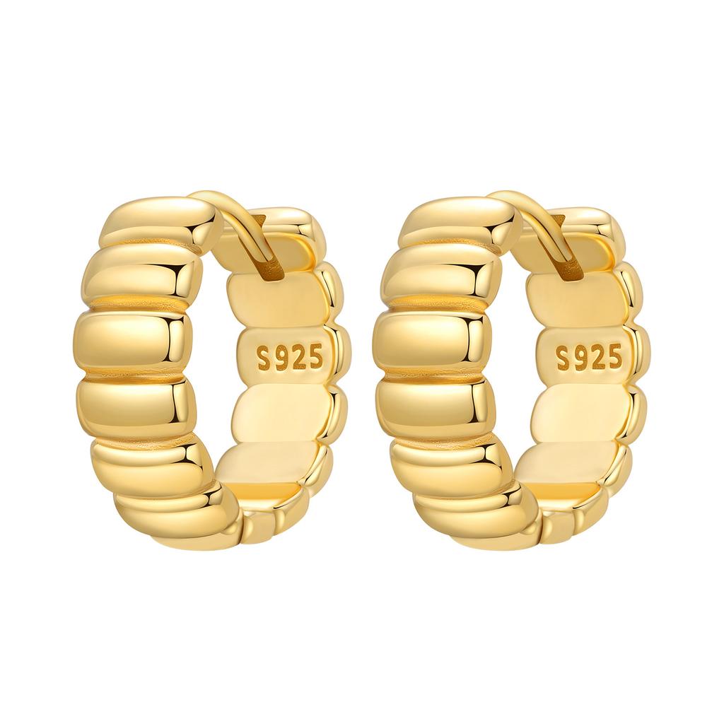 Orstarry S925 Silver 18k Gold Modern Square Hoop Earrings For Women Trendy Jewelry Anniversary Gifts