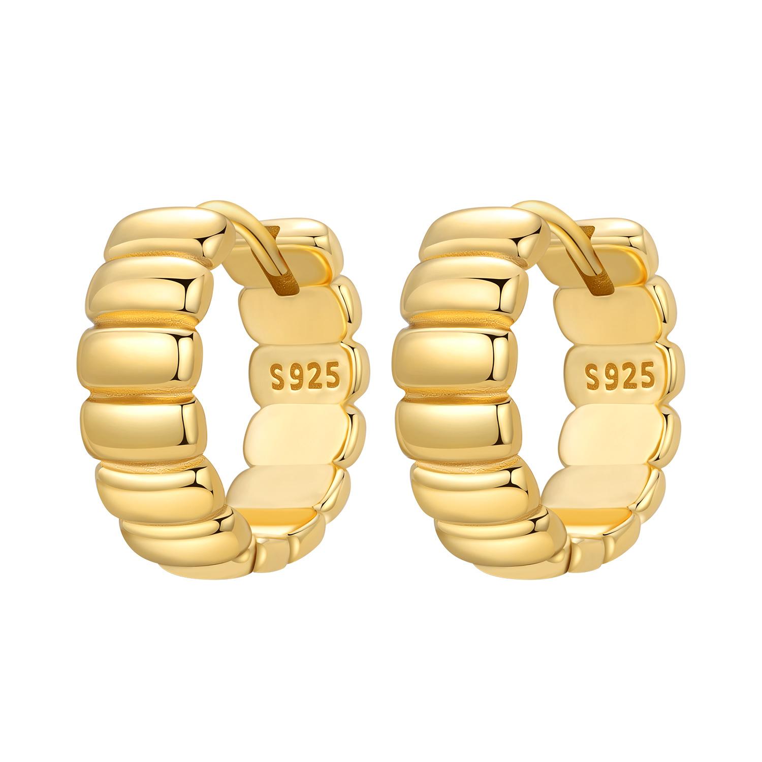 

Orstarry S925 Sterling Silver 18k Gold Modern Square Earrings Hoop Earrings for Women Jewelry Original Trendy Anniversary Gifts