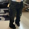 Retro Micro Flare Jeans Women High Waisted Thin Petite Fashionable Comfortable Versatile Loose Wide-legged Trousers Jeans for Women Long Denim Pants